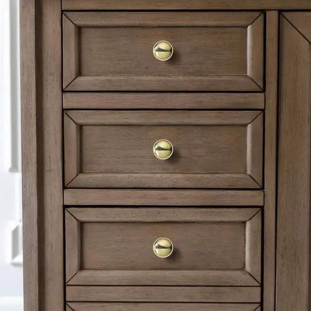 Alt view image 12 of 14 - 10 Pack 1-1/4 inch(32mm) Polished Brass Cabinet Knobs Dresser Knobs Round Drawer Knobs Kitchen Cabinet Hardware Zinc Knobs for Dresser Drawers