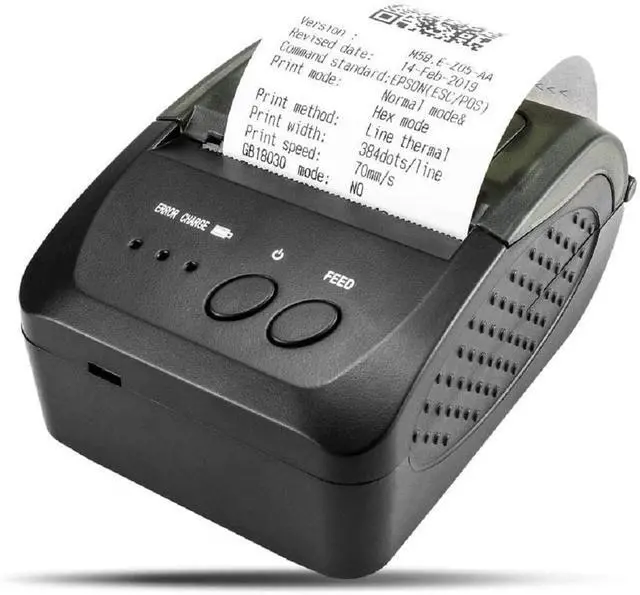 Alt view image 8 of 14 - Bluetooth Receipt Printer, 58mm Mini Thermal POS Printer Portable Personal Bill Printer 2 inches for Restaurant Sales Retail Compatible with Android