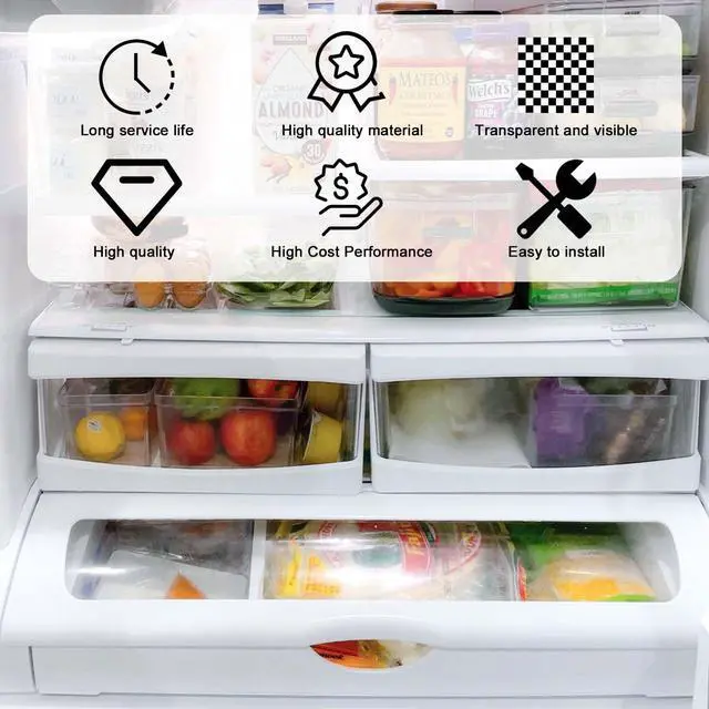 Alt view image 14 of 14 - W10827015 Refrigerator Pantry Drawer Door Cover 30.5" x 6.8" x 2" for Whirlpool Refrigerator -Replaces 12656813, 67005903 12656813