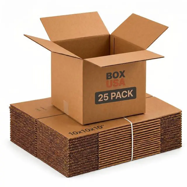 Alt view image 8 of 14 - Cube Shipping Boxes 12"L x 12"W x 12"H (25-Pack) - Corrugated Cardboard Box for Moving, Mailing, Packing, Packaging and Storage