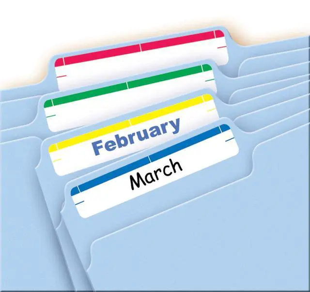 Alt view image 9 of 14 - File Folder Labels on 4" x 6" Sheets, Permanent Adhesive, Assorted Colors, 2/3" x 3-7/16", 4,536 Labels, Pack of 18 (5215)