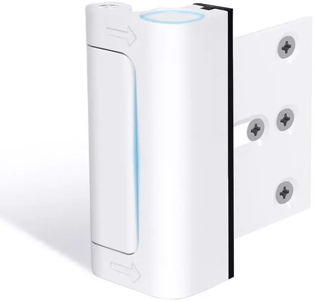Alt view image 8 of 14 - 1 Pack Door Reinforcement Lock, Home Security Door Lock, Child Proof, White | Door Safety Lock for Front Door, Toddler Proof Door Latch for Entry Door Security, Includes 8 Screws