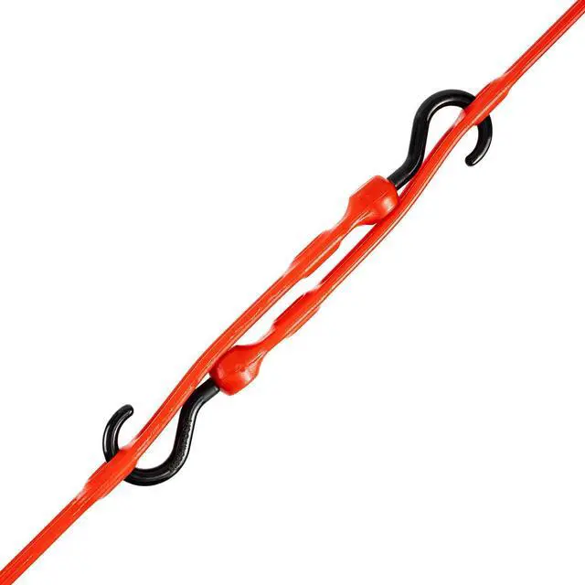 Alt view image 11 of 14 - 36" Adjust-A-Strap, Adjustable Heavy Duty Polyurethane Bungee Strap, Heavy Duty Nylon Hooks, Made in the USA, 4 Pack, Red