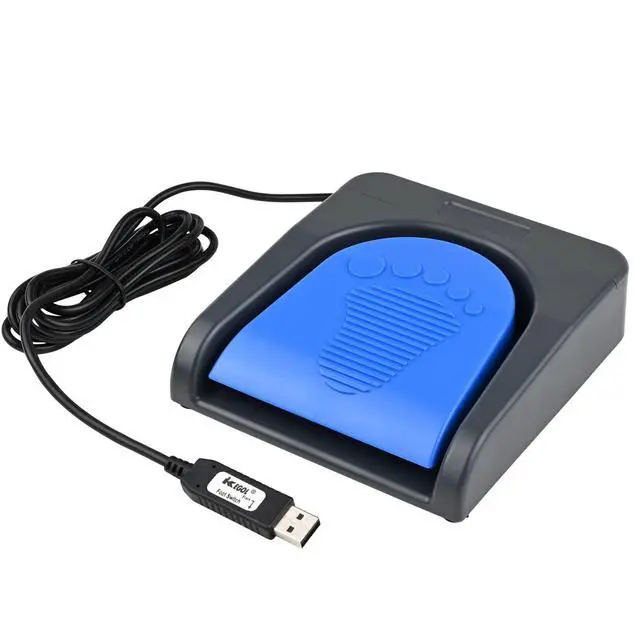 Alt view image 10 of 14 - Upgraded USB Single Foot Pedal Switch Control One Key Footswitch Program Customized Computer Keyboard Mouse Game Action HID (Blue Pedal)