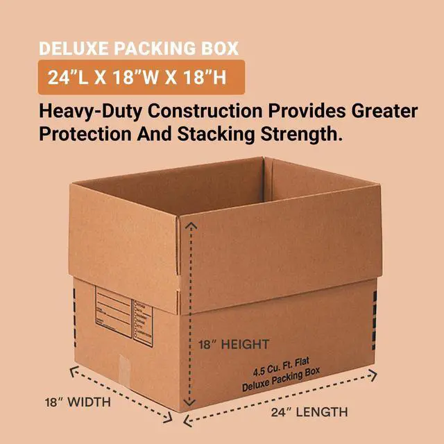 Alt view image 8 of 12 - Shipping Boxes Large 24"L x 18"W x 18"H 10-Pack - Corrugated Cardboard Box for Moving, Mailing, Packing, Packaging and Storage