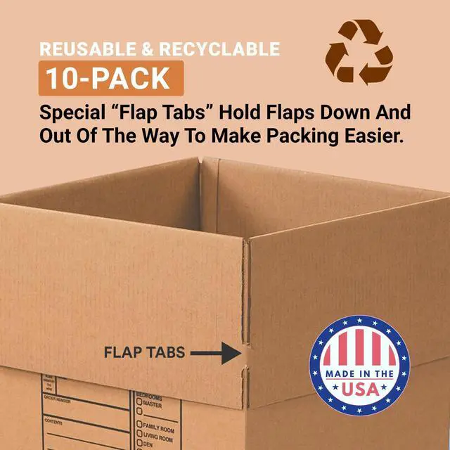 Alt view image 9 of 12 - Shipping Boxes Large 24"L x 18"W x 18"H 10-Pack - Corrugated Cardboard Box for Moving, Mailing, Packing, Packaging and Storage