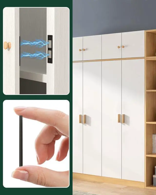 Alt view image 11 of 14 - 30 Lb Magnetic Door Catch Screw in Black, Heavy Duty Cabinet Latch, Cabinet Drawer Door Magnets, 2 Pack Kitchen Magnets Closures, Dual Pocket Door Magnets for RV, Cabinet Door, Barn Door