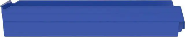 Alt view image 14 of 14 - 30174 Plastic Shelf Bins, Heavy Duty Storage Bins for Garage, Closet, and Drawer Organization, 24-Inch x 11-Inch x 4-Inch, Blue, 6-Pack