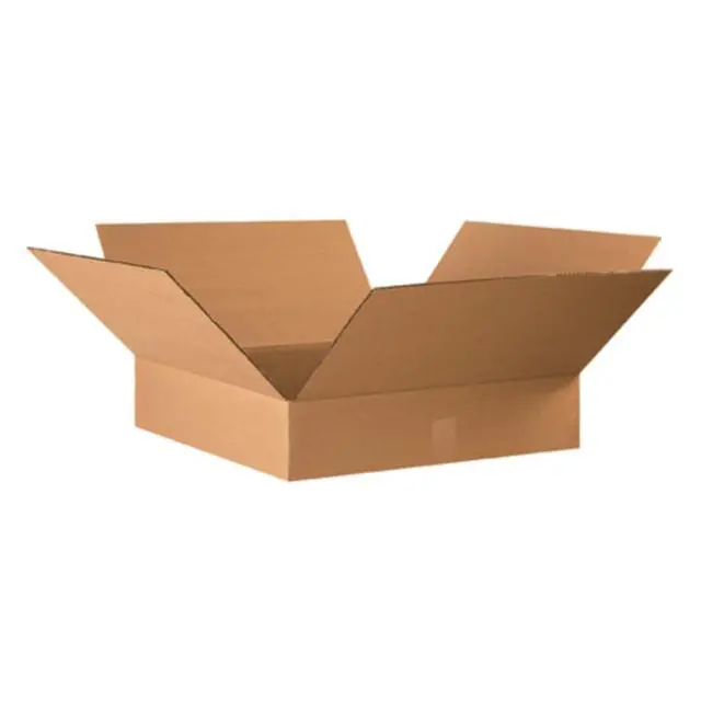 Alt view image 3 of 4 - Shipping Boxes Flat 22"L x 22"W x 4"H 10-Pack - Corrugated Cardboard Box for Moving, Mailing, Packing, Packaging and Storage