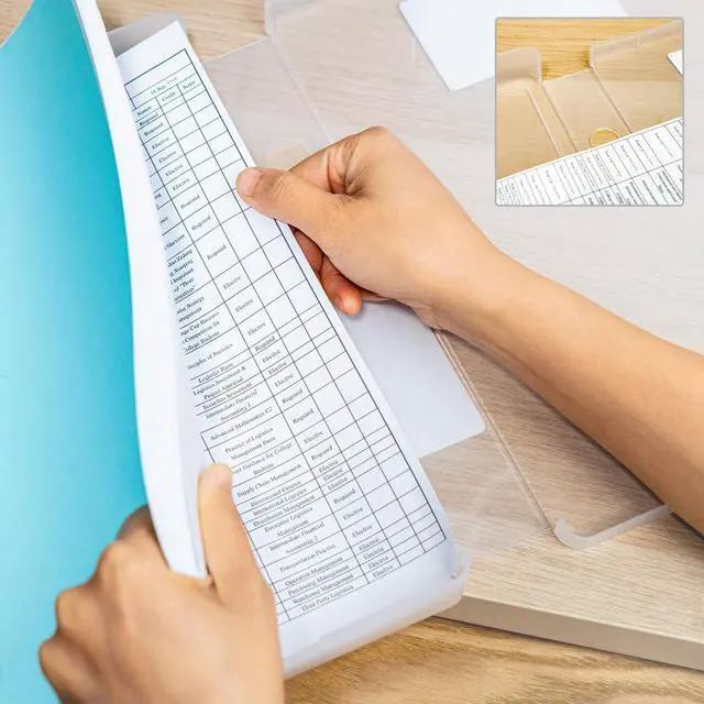 Alt view image 13 of 14 - 12 Packs A4 Paper Storage Boxes, 8.5 x 11 Plastic Portable Project Case for US letter Size and A4 paper, Plastic Multi-Purpose Thick Scrapbook Storage Box for Office