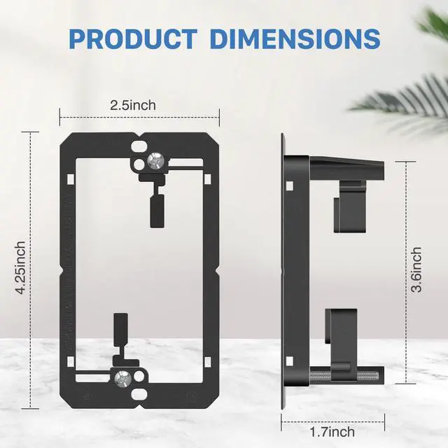 Alt view image 10 of 14 - 4 Pack 1-Port Cat6 Ethernet Wall Plate with Low Voltage Mounting Bracket | RJ45 Keystone Jack Coupler Female to Female, In-Wall Management Network Cables Inline Wires Connector, Easy Installation
