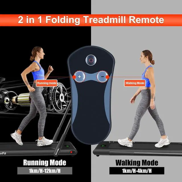 Alt view image 12 of 14 - Replacement Remote Control for Goplus 2.5HP Superfit Folding Treadmill, for Costway 2-in-1 2.25HP Running Machine, for Gymax 2.25HP w/Dual Display Red
