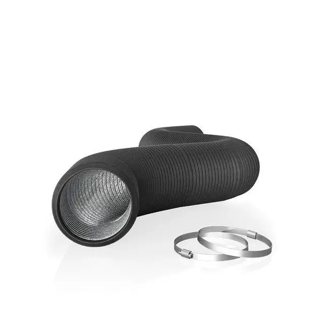 Alt view image 2 of 2 - Flexible 100mm Aluminum Ducting, Heavy-Duty Four-Layer | Heavy-Duty Four-Layer Protection, 8-Feet Long for Heating Cooling Ventilation and Exhaust
