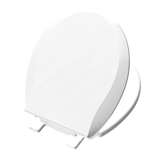 Alt view image 7 of 12 - Toilet Seat Round Soft Close16.5'', Toilet Lid Slow Close Quiet No Slam, Easy Installation & ReleaseSafe PP Material Easy Clean, Comfortable Ergonomic Design, 2 Years Support, White Plastic