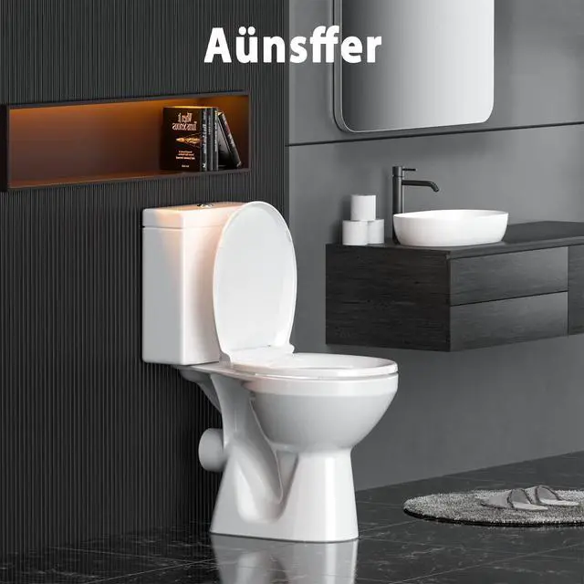 Alt view image 12 of 12 - Toilet Seat Round Soft Close16.5'', Toilet Lid Slow Close Quiet No Slam, Easy Installation & ReleaseSafe PP Material Easy Clean, Comfortable Ergonomic Design, 2 Years Support, White Plastic