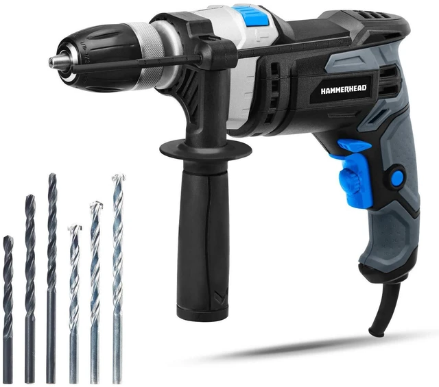 Alt view image 7 of 12 - 7.5-Amp 1/2 Inch Variable Speed Hammer Drill with 6pcs Bit - HAHD075