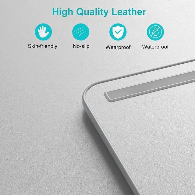 Alt view image 12 of 14 - Laptop Bed Tray Desk with Adjustable Height & Angle, No Drawer, Grey | Foldable PVC Leather Desktop Laptop Lap Desk for Bed/Sofa/Couch/Floor