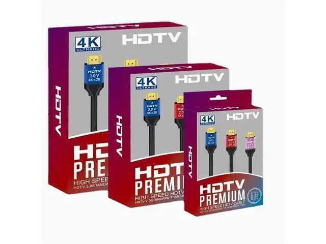 Alt view image 9 of 10 - 2.0V 2K*4K HDMI computer monitor HD data cable HDTV TV projection monitoring project connection 5m