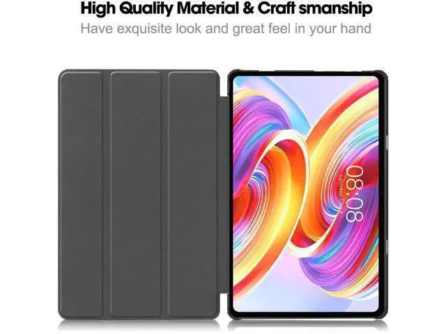 Alt view image 9 of 14 - Case for TECLAST T50 11 inch , Tri fold Slim Lightweight Hard Shell Smart Protective Cover with Multi-Angle Stand, Universal Stylus Pen Dark Green