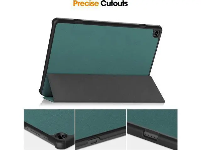 Alt view image 13 of 14 - Case for TECLAST T50 11 inch , Tri fold Slim Lightweight Hard Shell Smart Protective Cover with Multi-Angle Stand, Universal Stylus Pen Dark Green