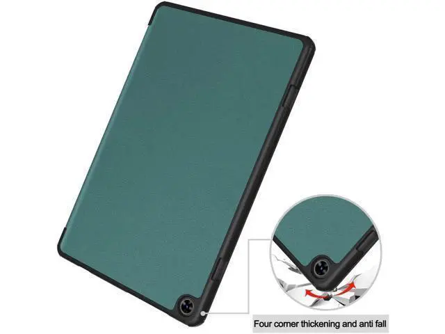 Alt view image 14 of 14 - Case for TECLAST T50 11 inch , Tri fold Slim Lightweight Hard Shell Smart Protective Cover with Multi-Angle Stand, Universal Stylus Pen Dark Green
