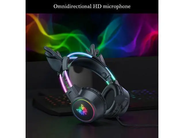 Alt view image 9 of 12 - RGB Cat Ear Headphone, Upgraded Wireless & Wired Gaming Headset with Attachable HD Microphone