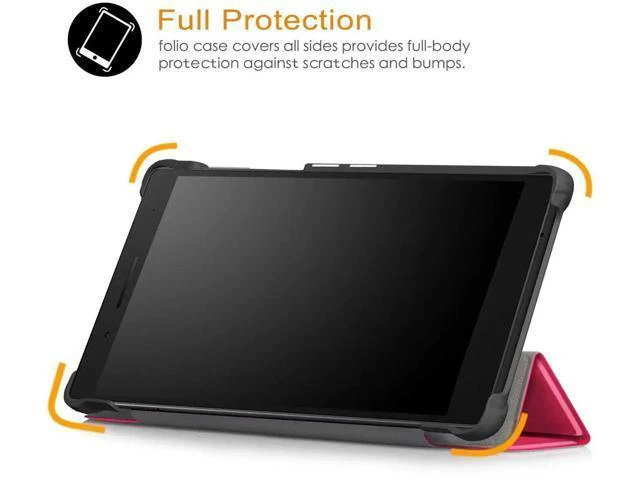 Alt view image 12 of 14 - Werleo Case For Lenovo Tab 7 / Tab 4 7 Ultra-Thin Custer PU Leather Case Shell Hard Case Cover for Lenovo Tab 7 / Tab 4 7 TB-7504F TB-7504N TB-7504X