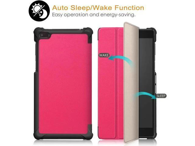 Alt view image 13 of 14 - Werleo Case For Lenovo Tab 7 / Tab 4 7 Ultra-Thin Custer PU Leather Case Shell Hard Case Cover for Lenovo Tab 7 / Tab 4 7 TB-7504F TB-7504N TB-7504X