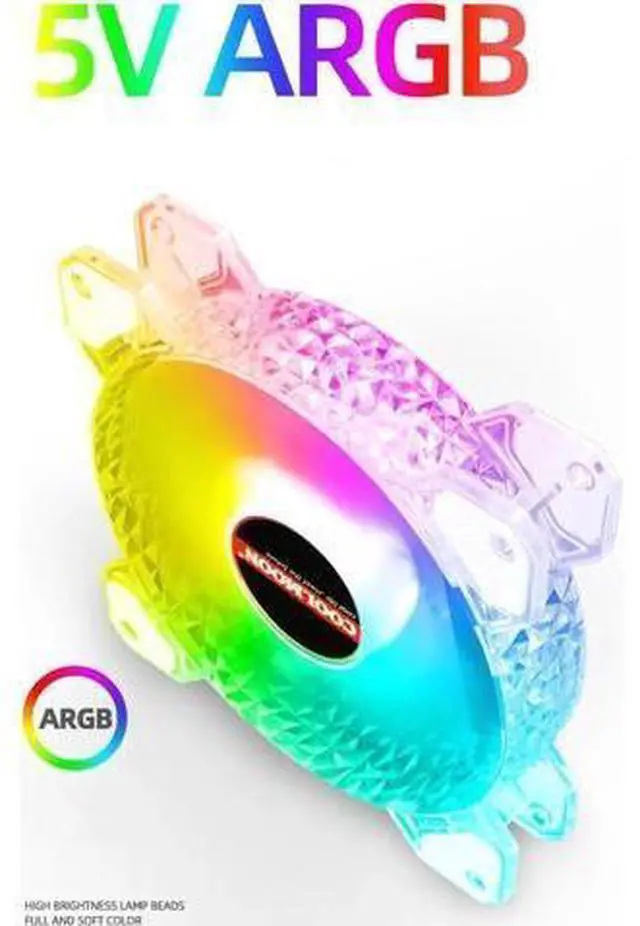 Alt view image 10 of 14 - RGB Case Fan Kit 120mm Fan ARGB RGB Cooling Ventilador 6PIN Rainbow Computer Chassis Fans 12V Silent Adjust 12cm Aura Sync