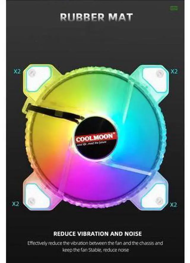 Alt view image 13 of 14 - RGB Case Fan Kit 120mm Fan ARGB RGB Cooling Ventilador 6PIN Rainbow Computer Chassis Fans 12V Silent Adjust 12cm Aura Sync
