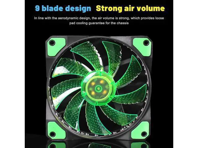 Alt view image 14 of 14 - RGB PC Case Fans Computer Case Cooling Fan 12V DC 15 Lights Streamer Chassis Fan 12CM RGB LED PWM Light Heat Dissipation Fan