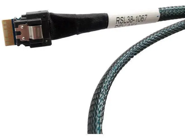 Alt view image 7 of 10 - 80cm SlimSAS 4X to Mini SAS HD 4X Cable, SFF-8654 38Pin to SFF-8643 36Pin, 24Gbps SAS / 8GT/s PCIe SAS3.0 Server Storage Cable