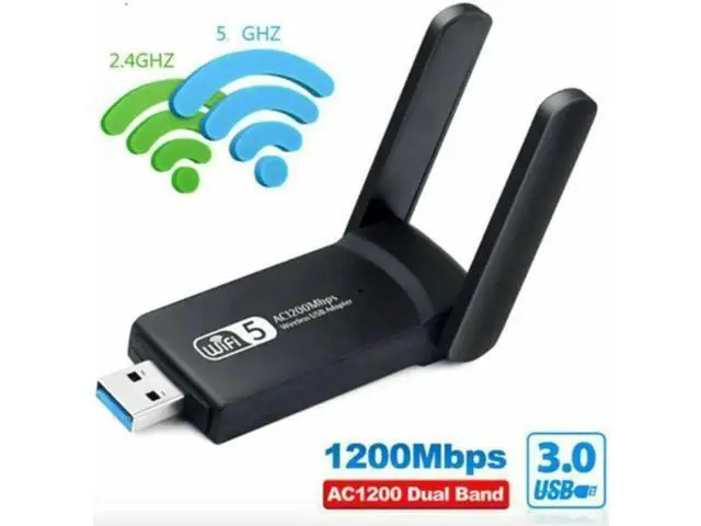 Alt view image 6 of 10 - Aomoproing 1200Mbps Long Range AC1200 Dual Band 5GHz Wireless USB 3.0 WiFi Adapter Antennas