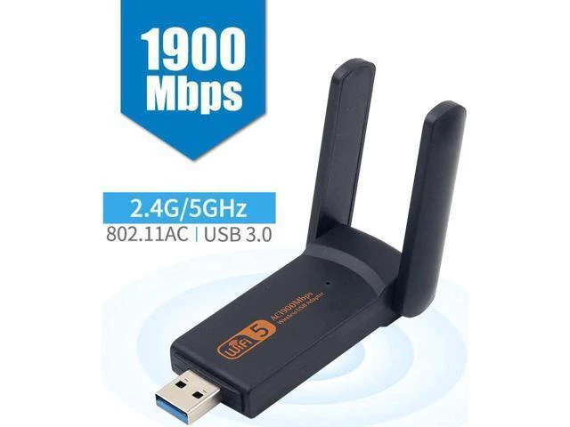 Alt view image 8 of 14 - Wifi Adapter Dual Band 1900M Wi-Fi USB 3.0 Wireless Dongle Antenna LAN Ethernet 5G 2.4Ghz Network Card AP Receiver