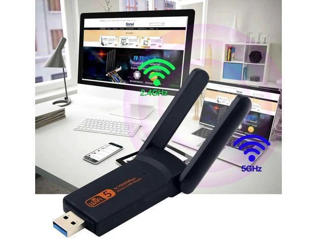 Alt view image 13 of 14 - Wifi Adapter Dual Band 1900M Wi-Fi USB 3.0 Wireless Dongle Antenna LAN Ethernet 5G 2.4Ghz Network Card AP Receiver