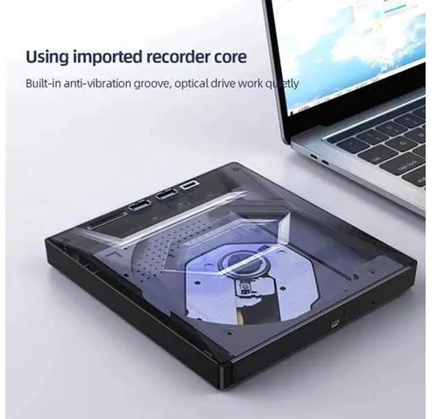 Alt view image 9 of 14 - 5 in 1 USB 3.0 Type C External CD DVD RW VCD Optical Drive with SD/TF Ports DVD Burner CD Writer Super Drive For Laptop Notebook