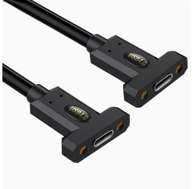 Alt view image 3 of 4 - USB4 :Type-C master ear Turn Type-C master ear screws fixed panel extension cable 8K60HZ Lightning Multi-function 240W