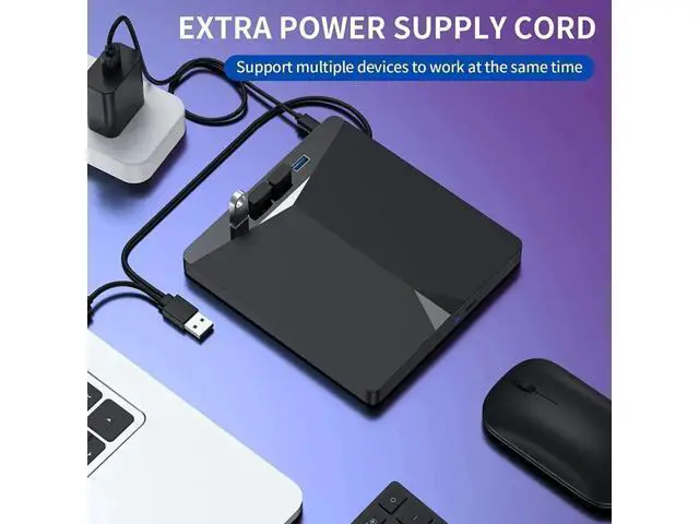 Alt view image 14 of 14 - 7-in-1 USB 3.0 Type C External CD DVD RW Optical Drive DVD Burner Reader Player Super Optical Drive For PC Laptop Notebook