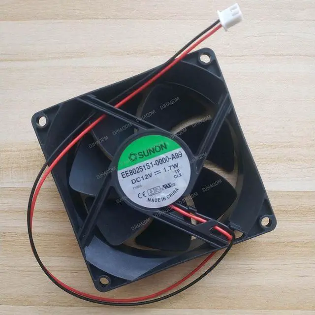 Alt view image 7 of 10 - Compatible for SUNON EE80251S1-0000-A99 12V 1.7W 8025 80x80x25mm 2-Wire Cooling Fan