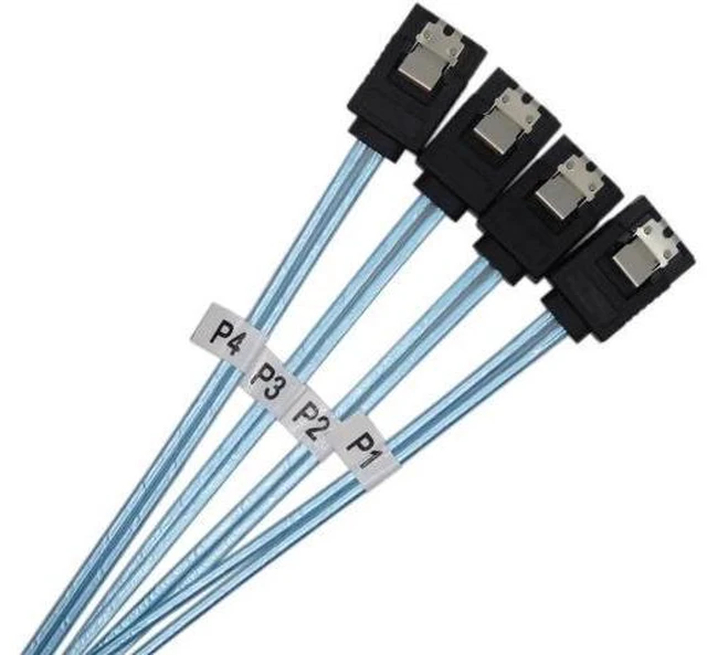 Alt view image 9 of 10 - Aomoproing High Speed 6Gbps 4pcs/set Sata Cable Sas Cable for Server 1M
