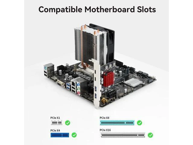 Alt view image 14 of 14 - Aomoproing 4 Ports USB 3.1 PCIE Expansion Card (2 USB-A & 2 Type-C Ports) Superspeed PCI Express Expansion Card USB Card for Desktop PC Support Windows 11/10/8/7/XP/Vista, Self-Powered Supply
