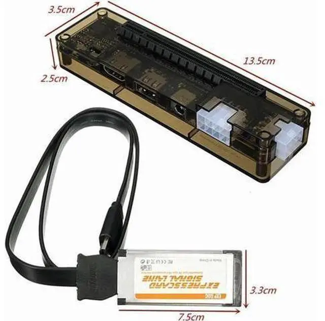Alt view image 7 of 12 - Express Card Mini PCI-E Version Expresscard V8.0 EXP GDC Beast PCIe PCI-E PCI Laptop External Independent Video Card Dock
