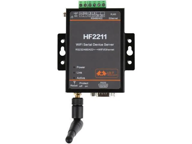 Alt view image 7 of 12 - Industrial Modbus Serial RS232 RS485 RS422 to WiFi Ethernet Converter Device TCP IP Telnet Modbus 4M Flash