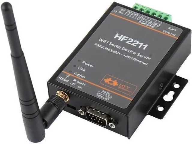 Alt view image 8 of 12 - Industrial Modbus Serial RS232 RS485 RS422 to WiFi Ethernet Converter Device TCP IP Telnet Modbus 4M Flash