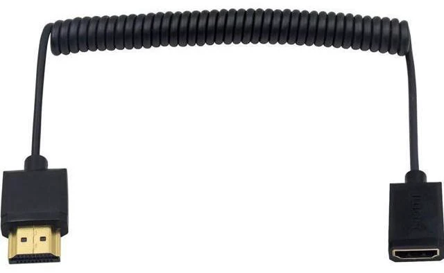 Alt view image 8 of 14 - AOMOPROING 4K HDMI Extension Cable 6FT/1.8M, Coiled HDMI Male to Female Cable Compatible for Nintendo Switch, Xbox One S 360, PS5, PS4, Roku TV Stick, Blu Ray Player, etc