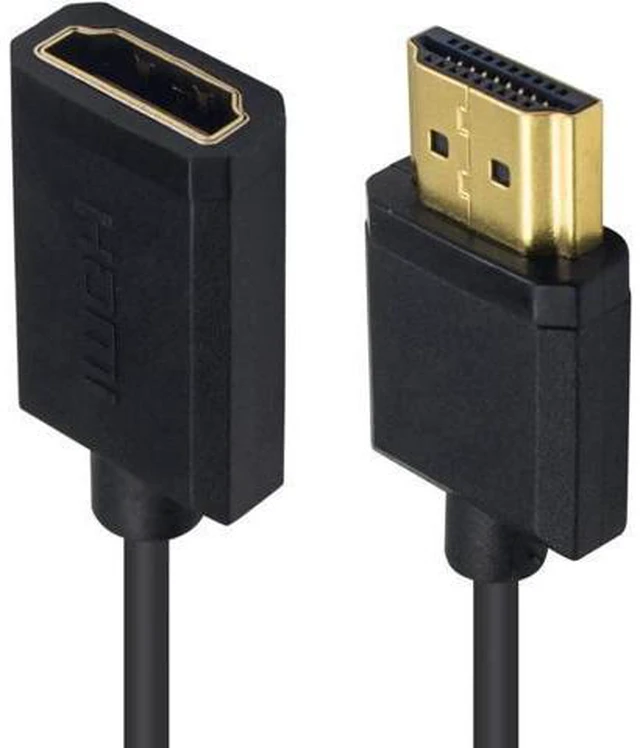 Alt view image 9 of 14 - AOMOPROING 4K HDMI Extension Cable 6FT/1.8M, Coiled HDMI Male to Female Cable Compatible for Nintendo Switch, Xbox One S 360, PS5, PS4, Roku TV Stick, Blu Ray Player, etc