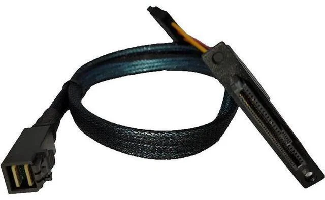 Alt view image 8 of 12 - Aomoproing Internal 12G U.2 Cable (HD MiniSAS SFF-8643 to U.2 SFF-8639) with SATA Power (50cm)