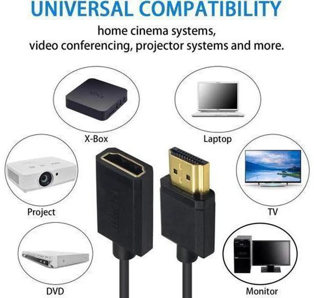 Alt view image 14 of 14 - AOMOPROING 4K HDMI Extension Cable 6FT/1.8M, Coiled HDMI Male to Female Cable Compatible for Nintendo Switch, Xbox One S 360, PS5, PS4, Roku TV Stick, Blu Ray Player, etc