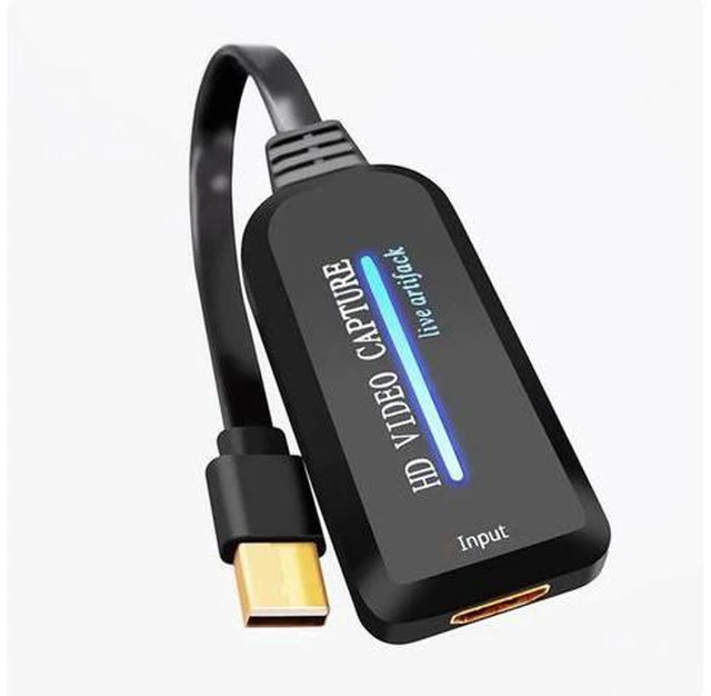 Alt view image 6 of 8 - 4K HD HDMI to USB video capture card USB2.0 computer game live recording line is 0.2 meters long