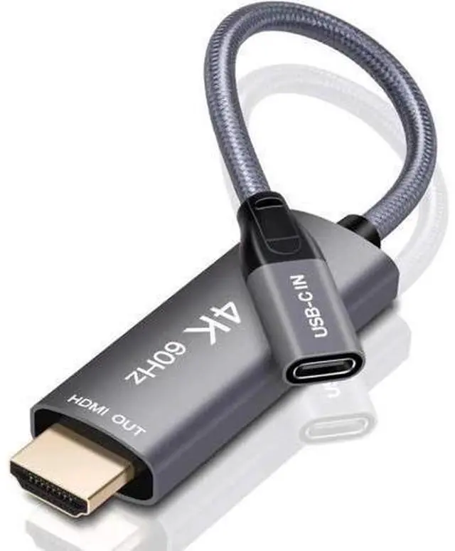 Alt view image 8 of 14 - AOMOPROING USB-C Female to HDMI Male Cable Adapter,USB Type C 3.1 Input to HDMI Ouput Converter,4K 60Hz USBC Thunderbolt 3 Adapter for New MacBook Pro,Mac Air,Chromebook Pixel and More